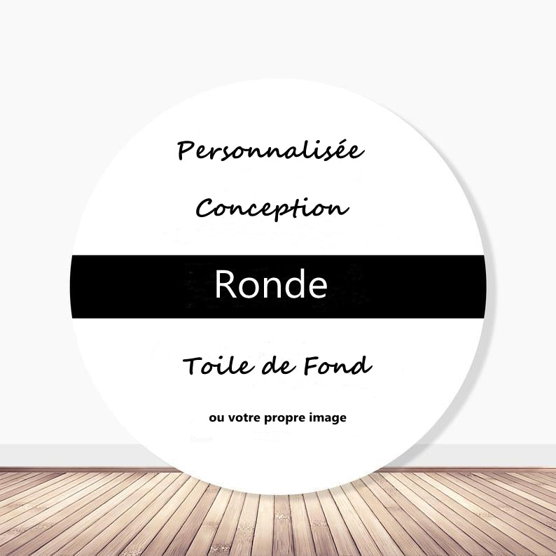 Bannière de photographie de logo répétitif rond personnalisé