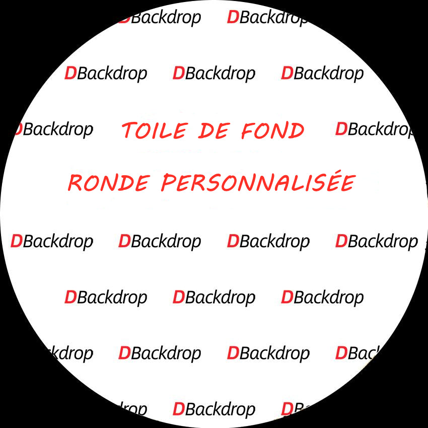 Bannière de photographie de logo répétitif rond personnalisé