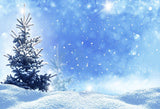 Blue Photography Background Winter Backdrops lv-1014