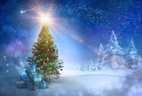 Christmas Tree Shooting Stars Bokeh Backdrop for Photography