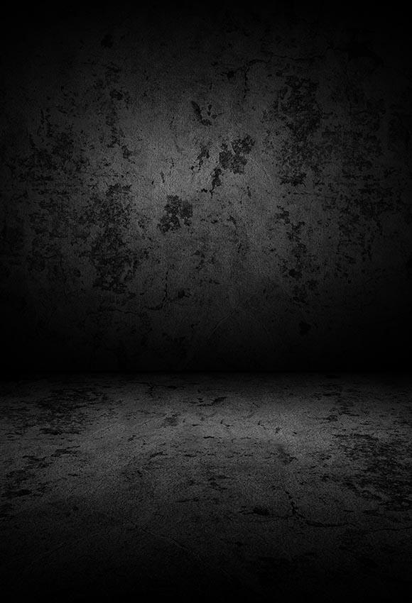 Grunge Black Wall Texture Portrait Photography Backdrop LV-1461