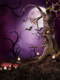 Toile de fond violete d'Halloween  DBD-P19086